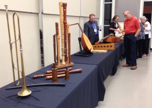 renaissance and baroque instruments on display during NEMF, including the collection of the late Dr. Gerald Moore